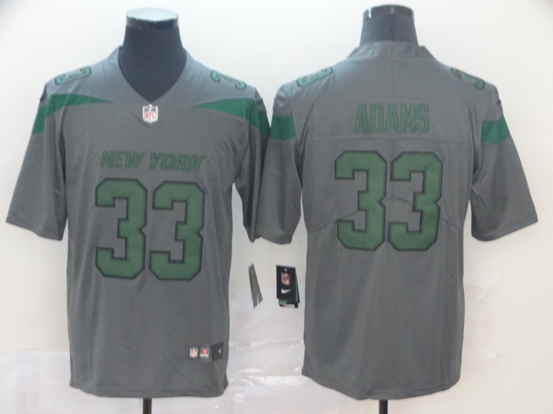 Men's New York Jets #33 Jamal Adams Gray Inverted Legend Stitched NFL Jersey